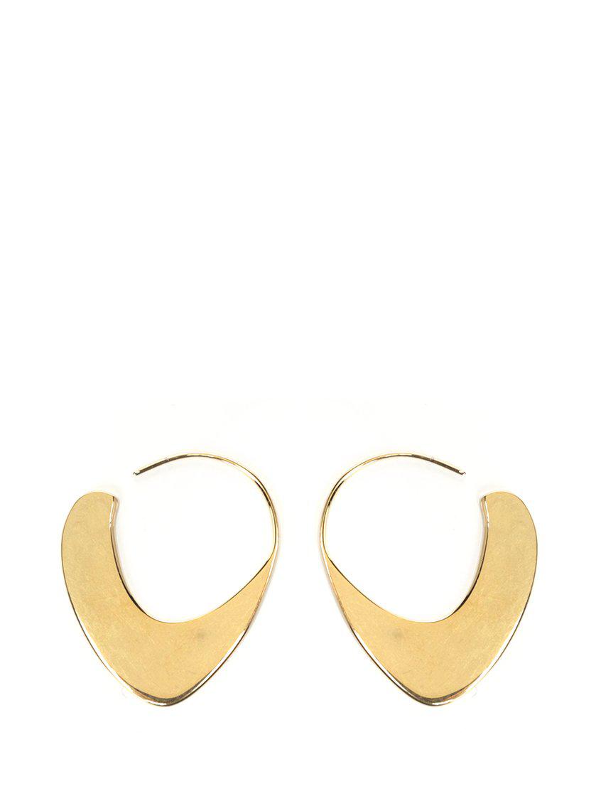Celine Wide Hoop Earrings in Metallic