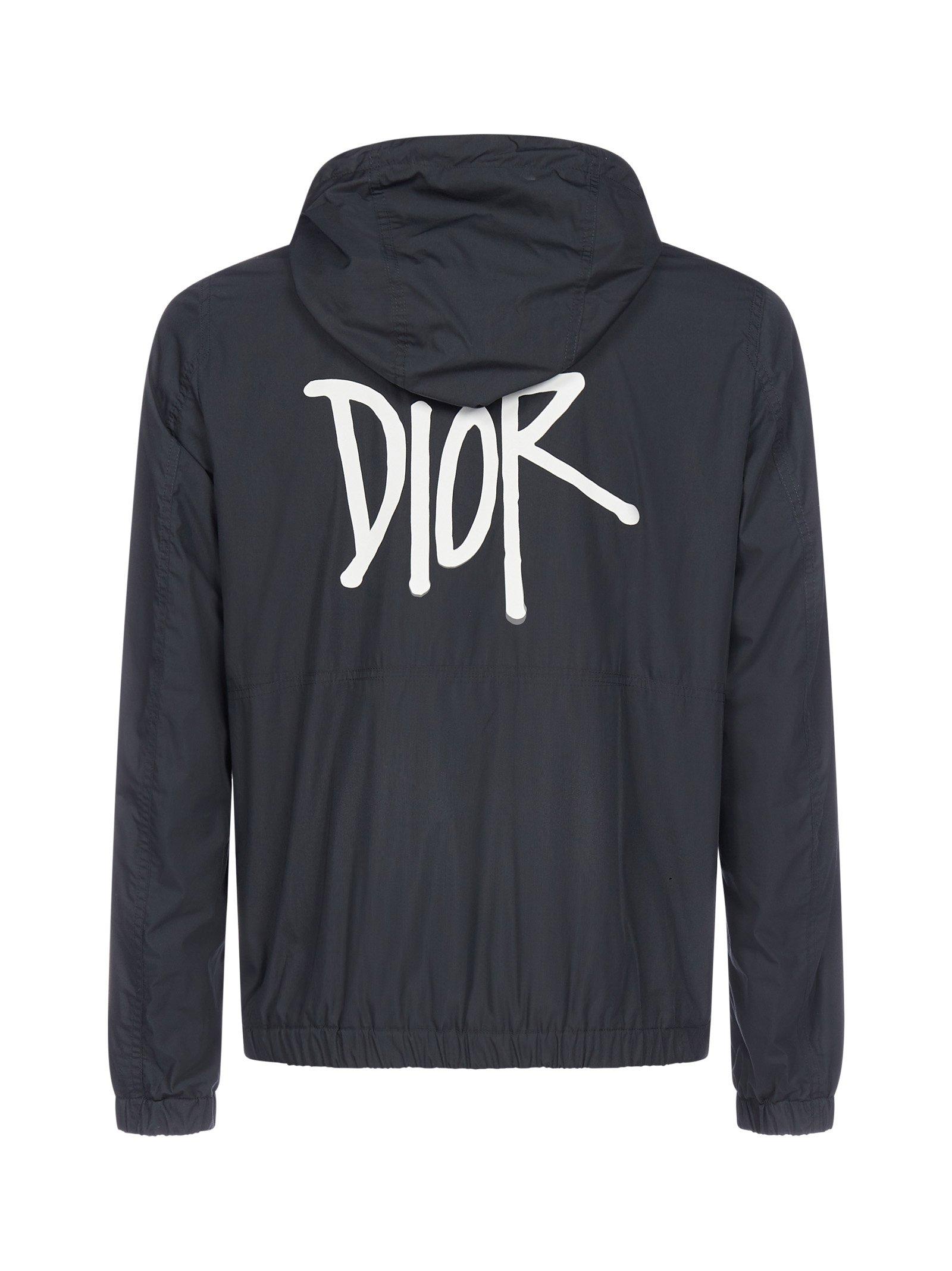 Dior X Shawn Stussy Hooded Jacket in Black for Men | Lyst