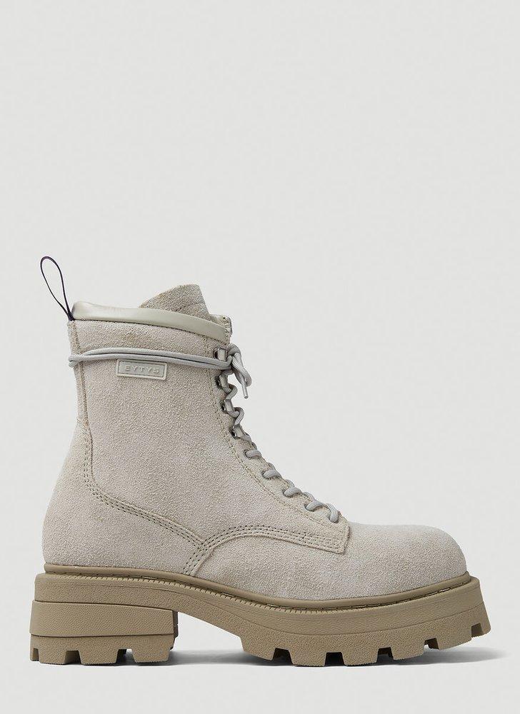 Eytys Michigan Lace-up Boots in Gray | Lyst