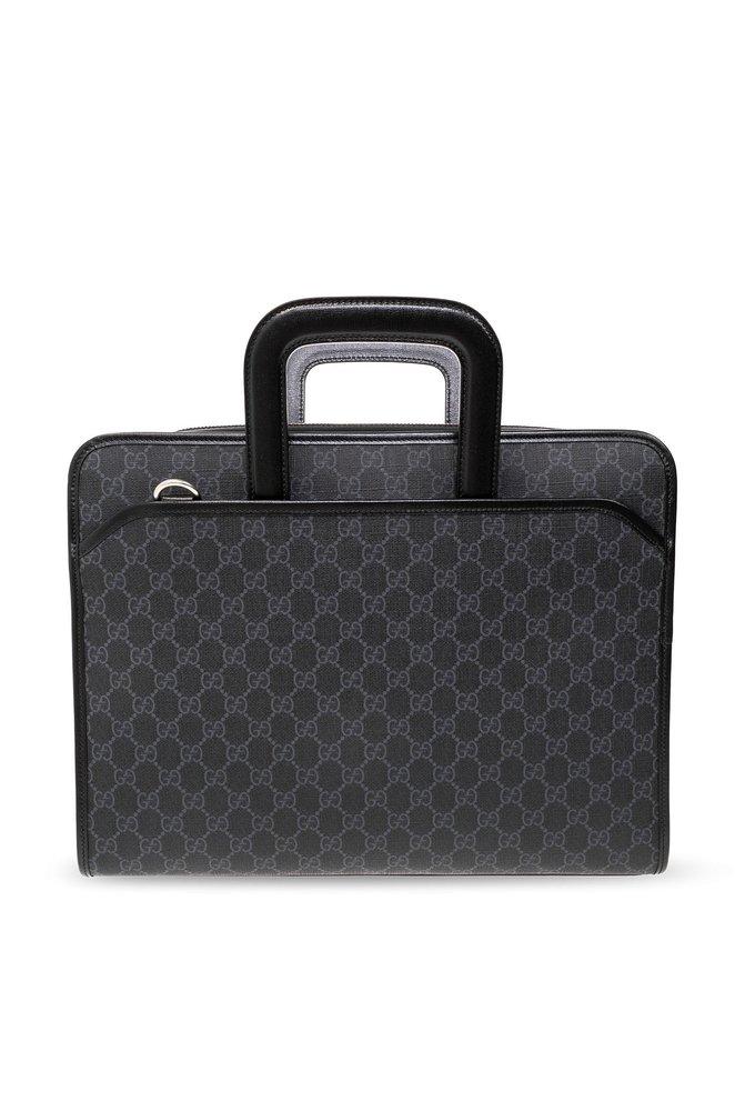 GG Supreme Canvas Briefcase in Black - Gucci