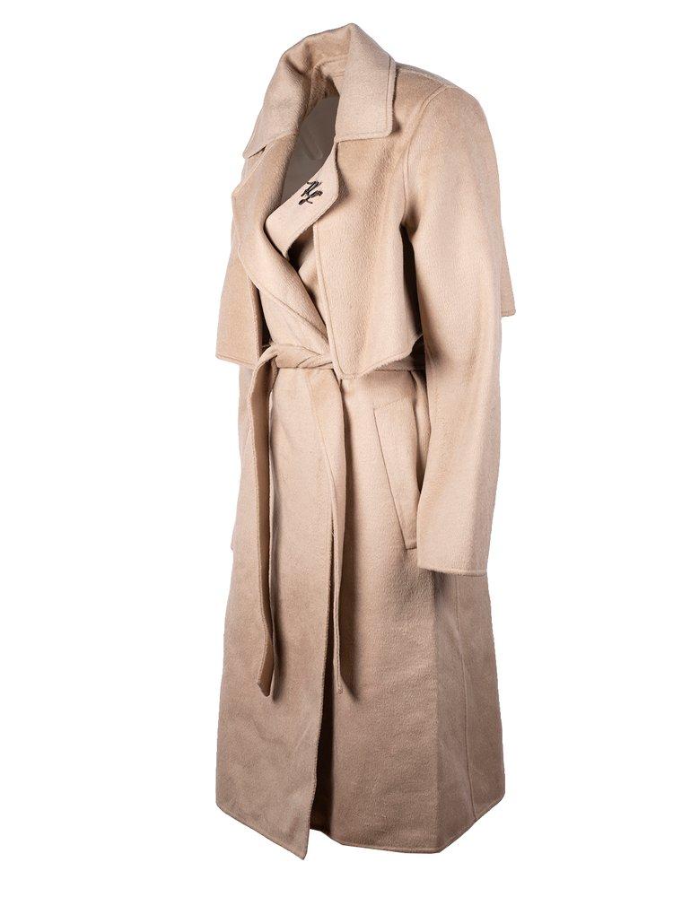 Karl Lagerfeld Transformed Belted Trench Coat in Natural | Lyst
