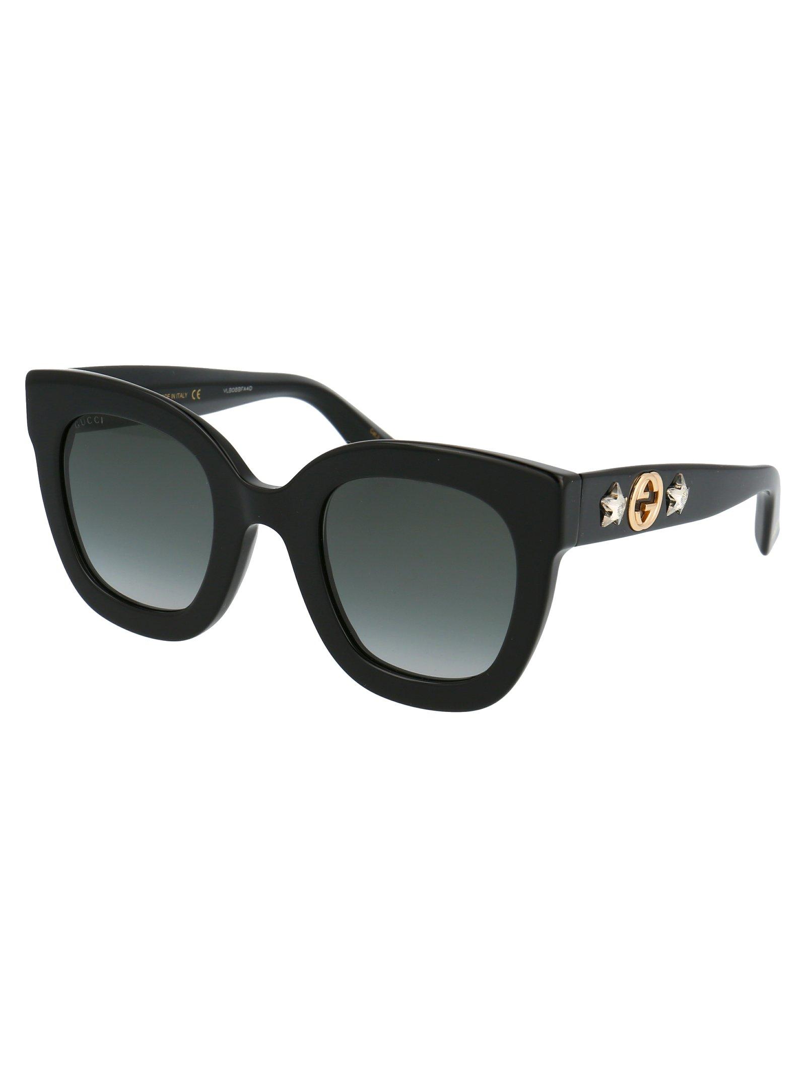 Gucci Monogram Star Cat-eye Sunglasses in Black - Lyst