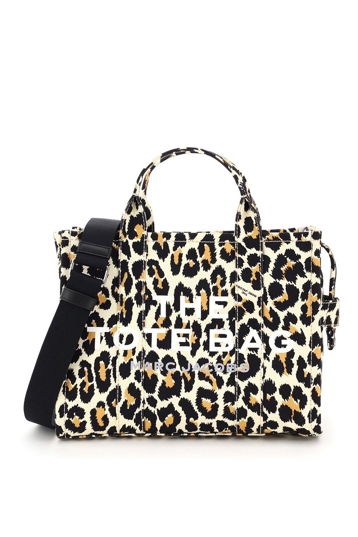 Marc Jacobs The Leopard Small Traveler Tote Bag in Black | Lyst