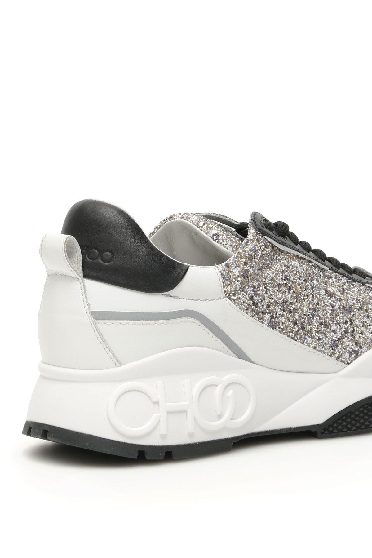 jimmy choo glitter trainers