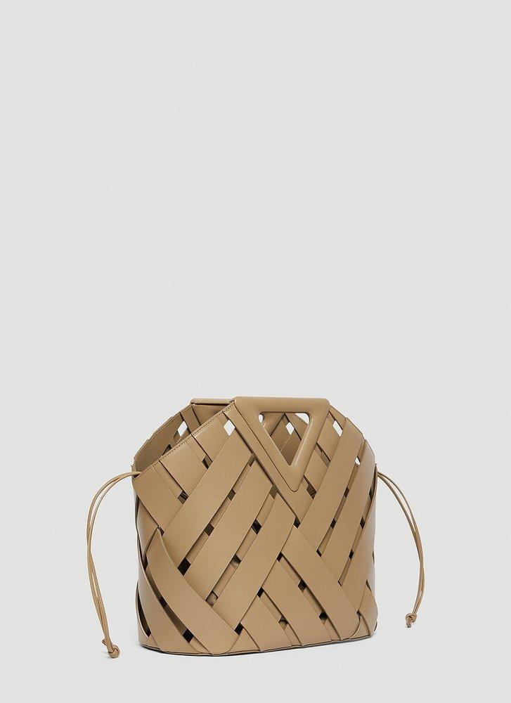 Bottega Veneta Point Weaved Basket Bag in Natural