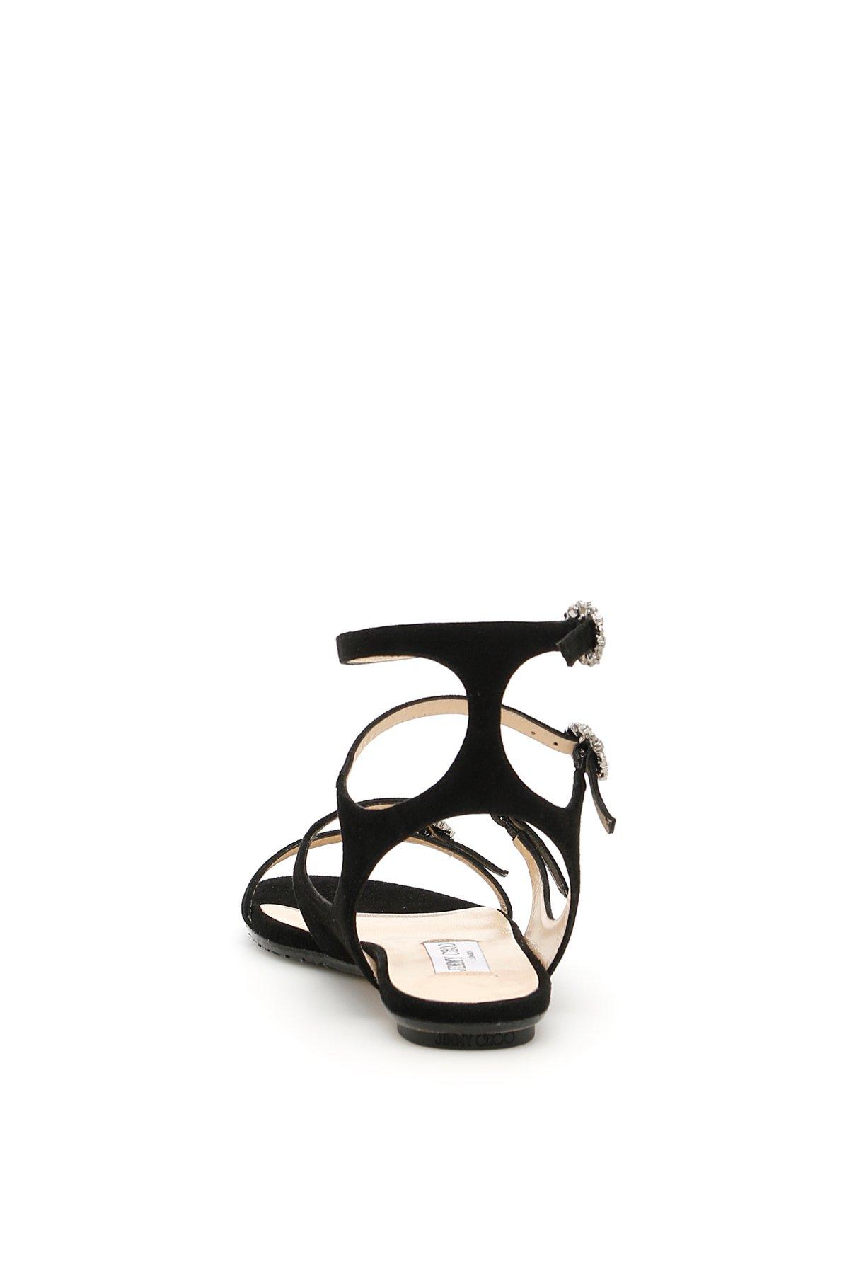 jimmy choo naia flat sandals