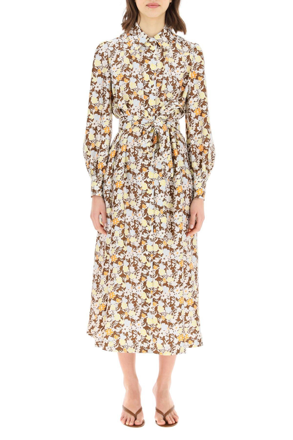 Burch Long Shirt Dress In Floral Silk 4 Silk - Save 71% - Lyst