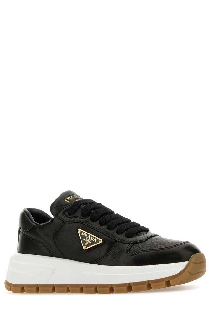 Black and white prada trainers cheap