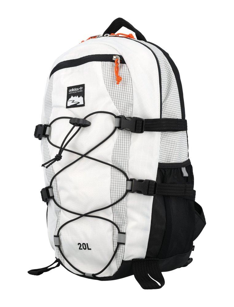 adidas Originals Adventure Logo Patch Zipped Backpack in White for Men |  Lyst