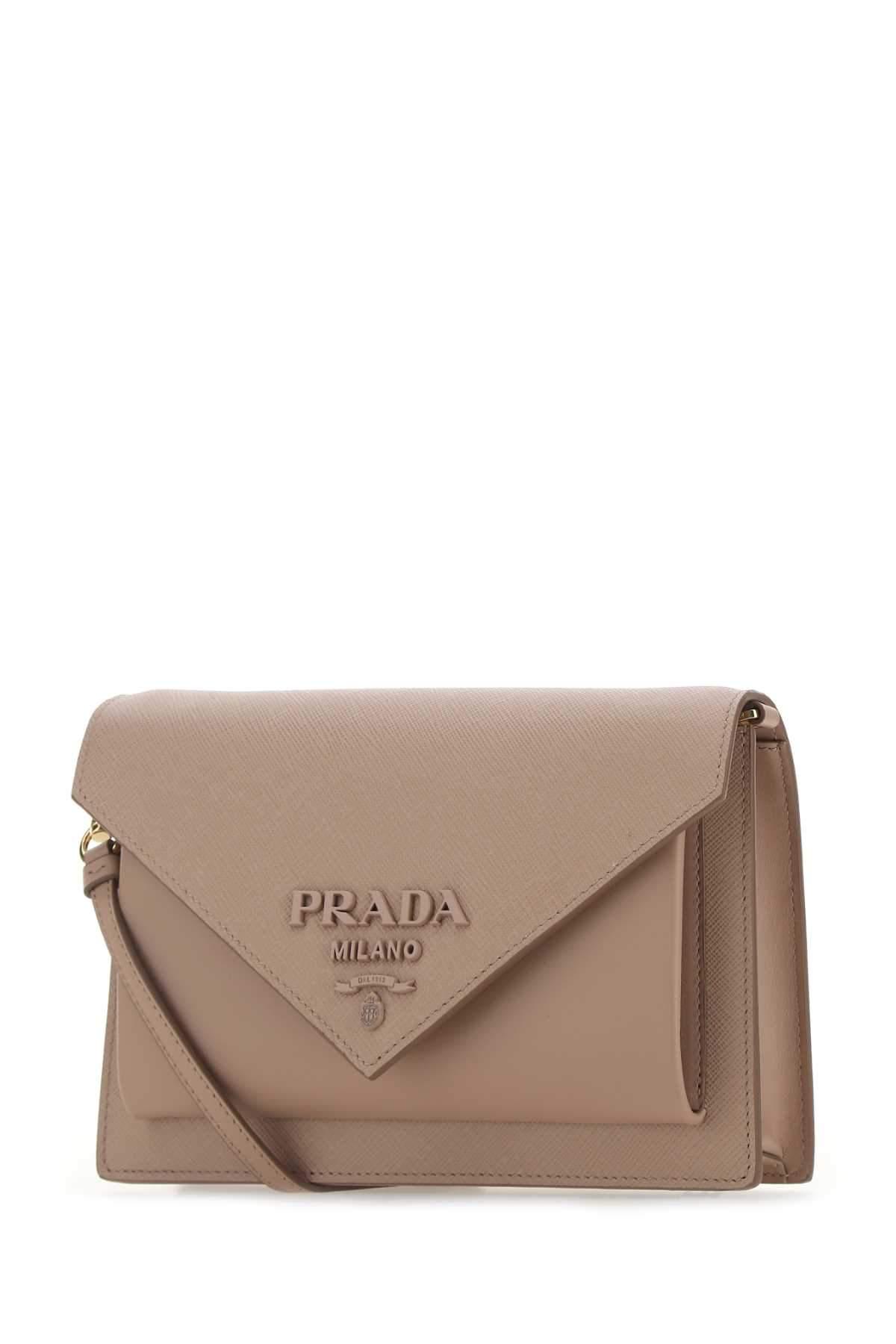 Prada Logo Envelope Crossbody Bag in Natural | Lyst