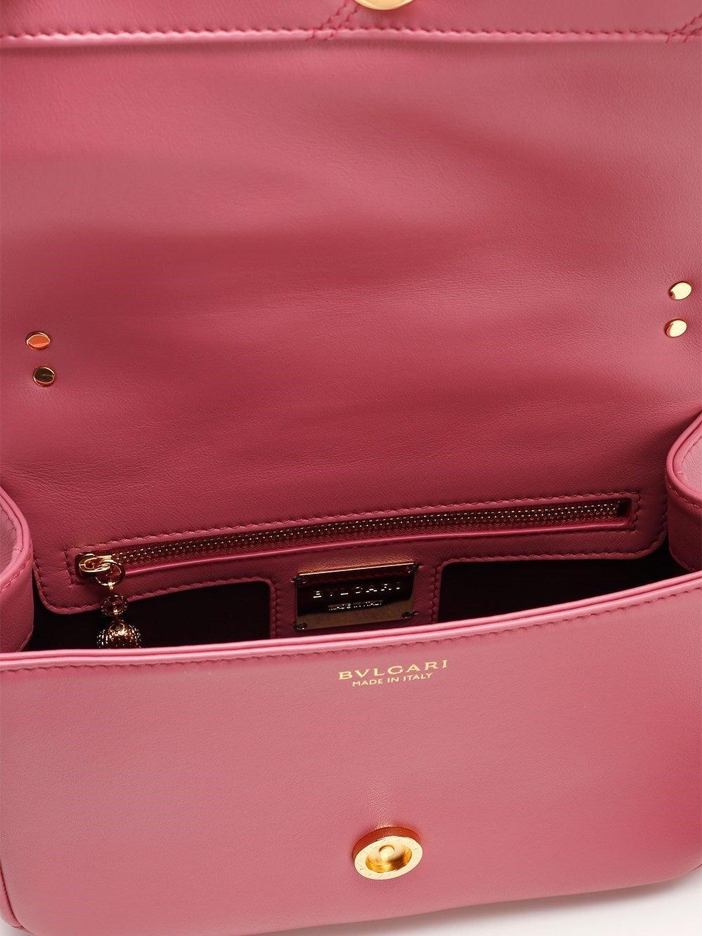 BVLGARI Serpenti Cabochon Small Crossbody Bag in Pink