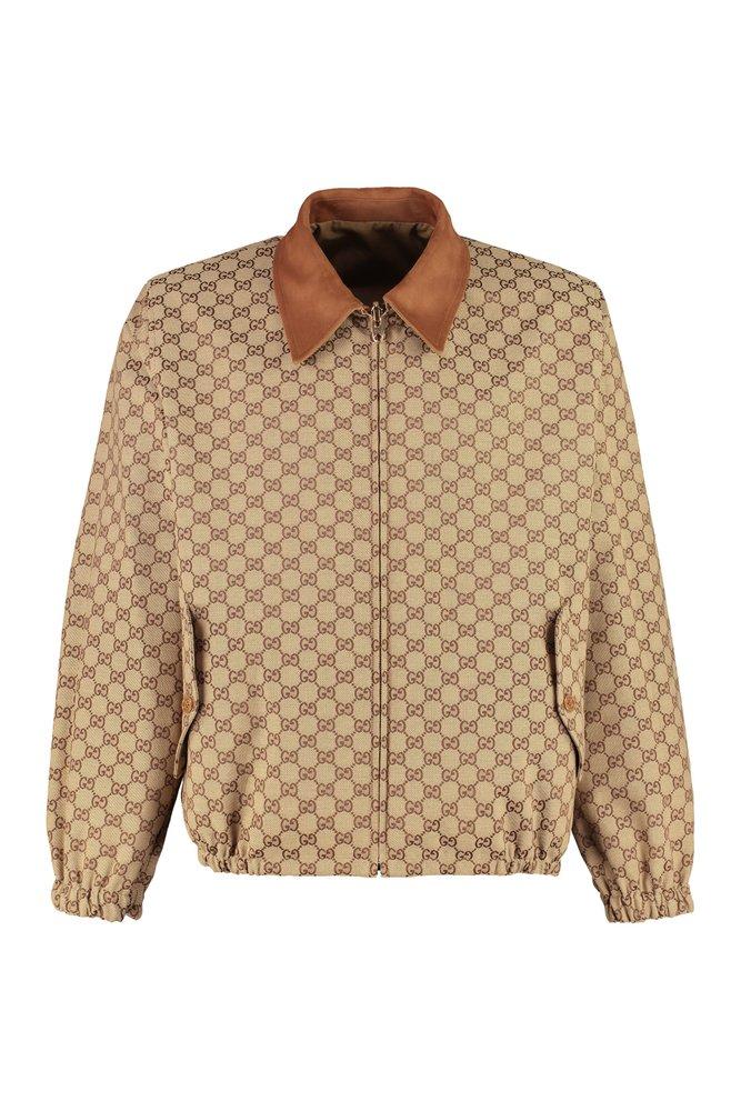 Gucci Reversible GG Jacket in Brown for Men Lyst