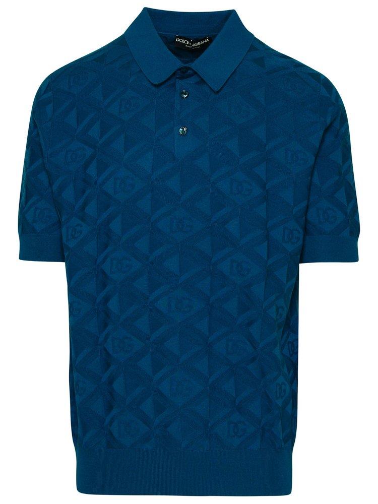Dolce & Gabbana Short-sleeved Polo in Blue for Men