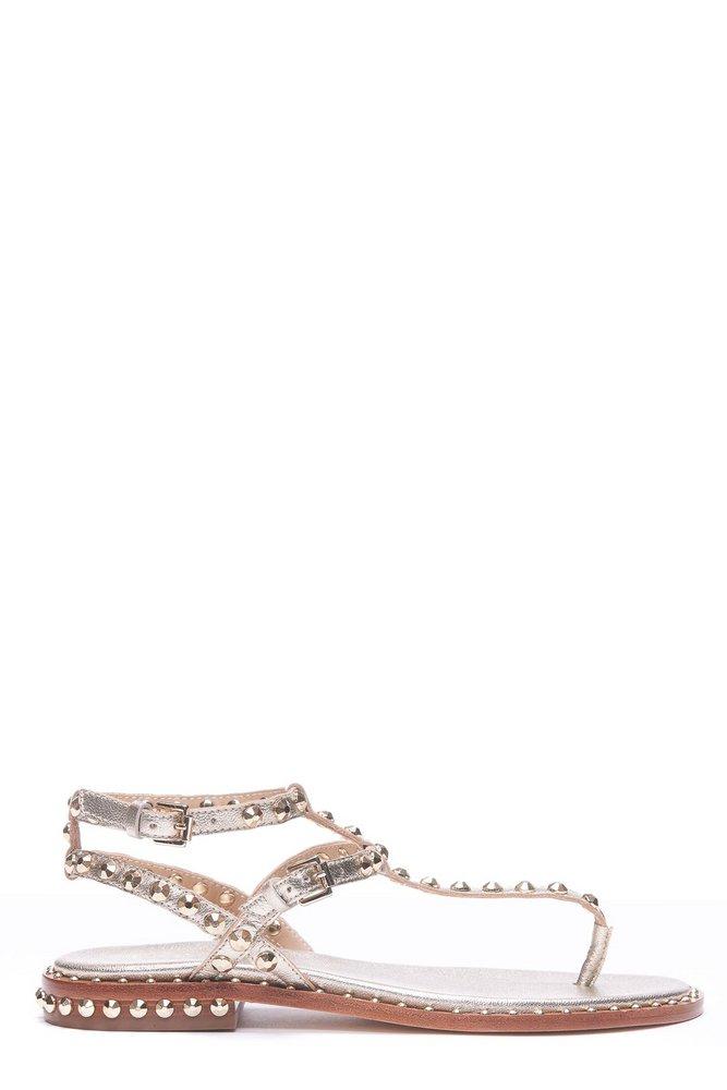 Ash Stud Embellished Open Toe Sandals in White | Lyst