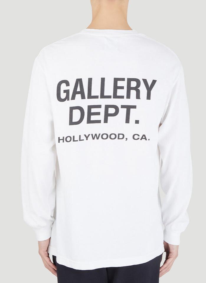GALLERY DEPT. Cotton Logo Printed Long Sleeve T-shirt in White for Men -  Lyst