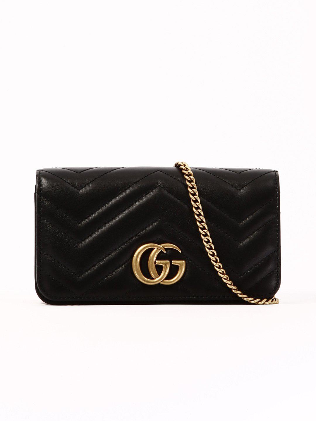 Gucci Gg Marmont Clutch Bag in Black | Lyst