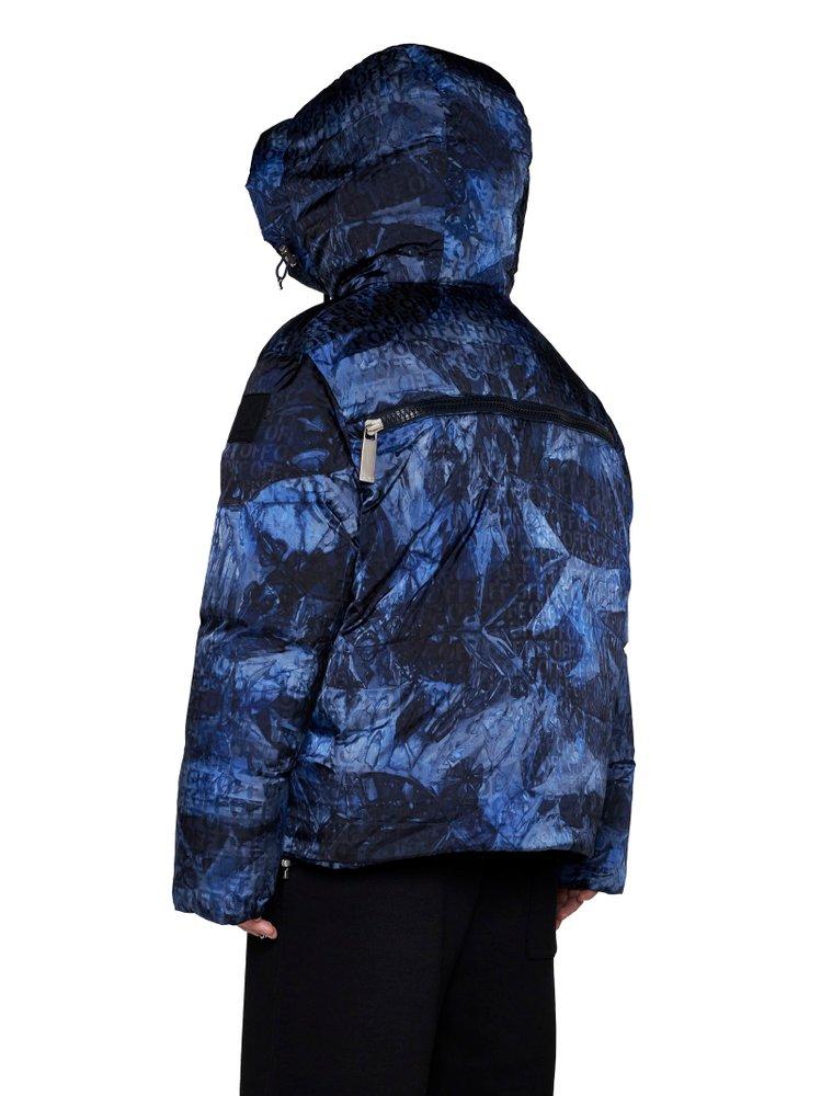 Logo tape Jacquard Down Jacket