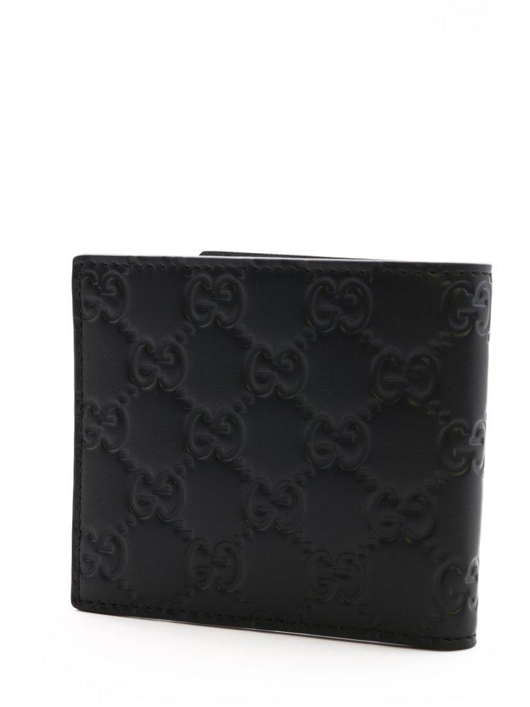 Gucci Signature Web Bi-Fold Wallet in Black