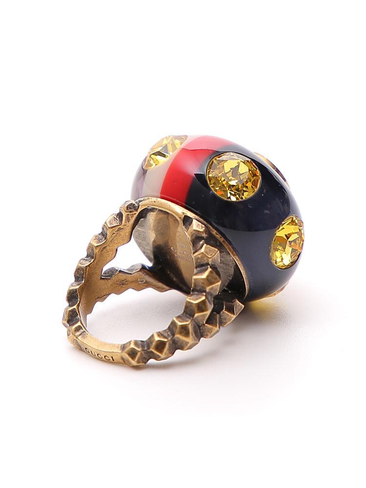 Gucci Vintage Style GG Logo Ring | Lyst