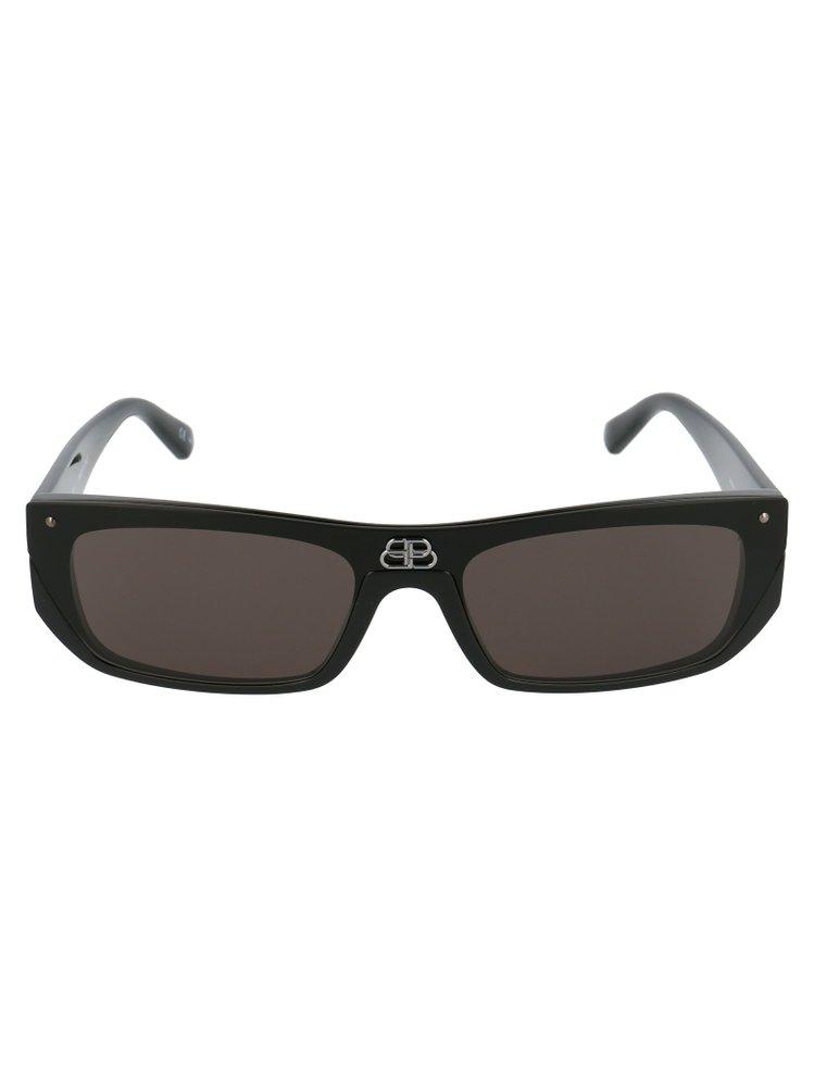 Balenciaga Shield Rectangle-frame Sunglasses in Black | Lyst