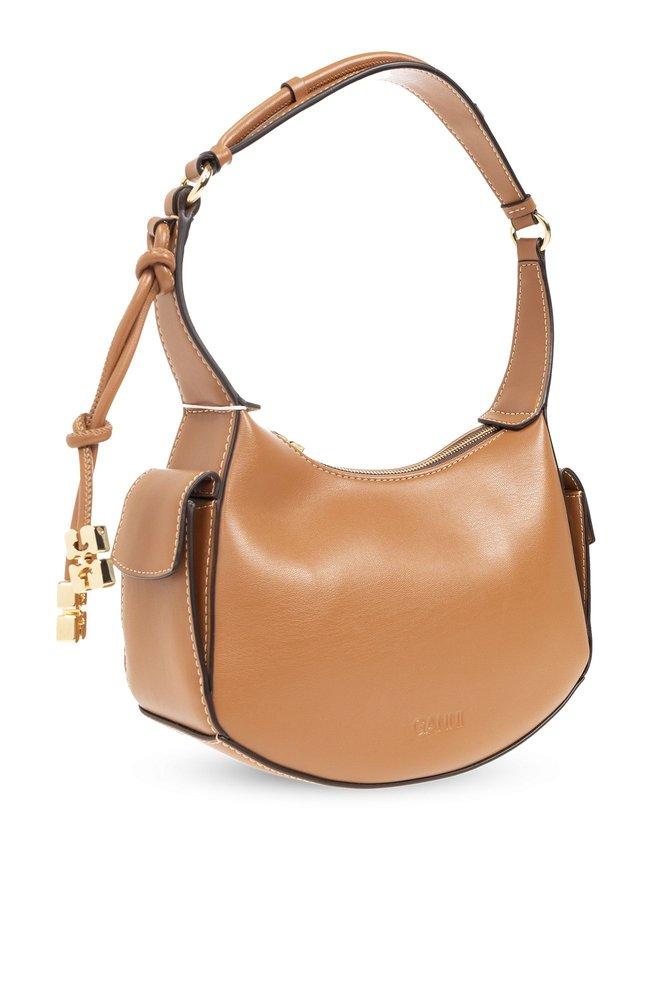 Ganni 'Swing' Shoulder Bag in Brown | Lyst