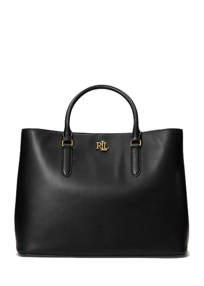 Ralph Lauren Marcy Leather Small Tote Bag in Black Lyst UK