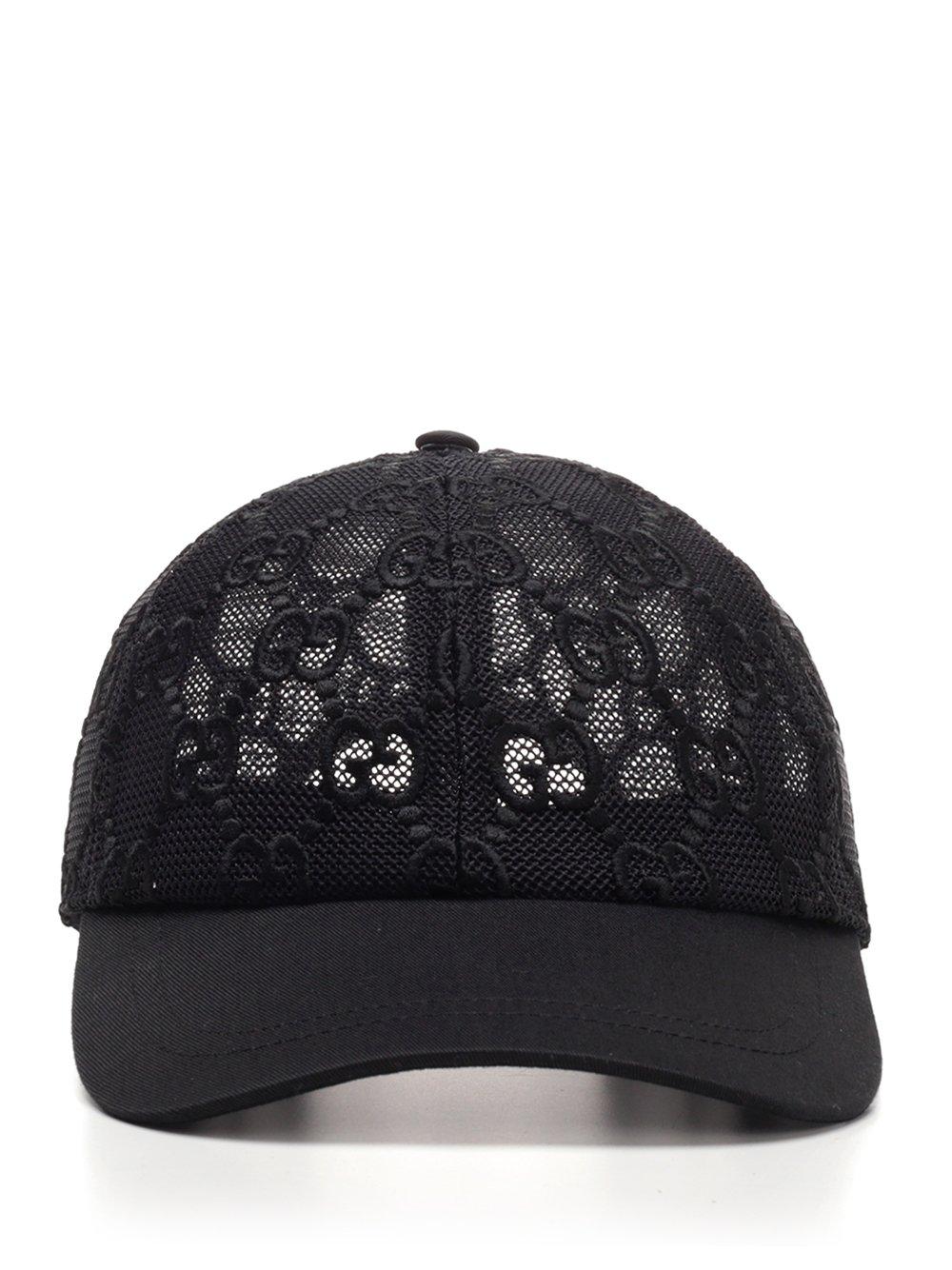 Gucci Black Gg Embroidered Baseball Cap