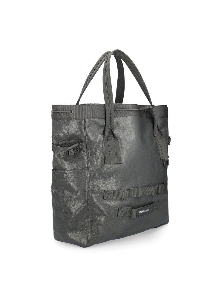 Balenciaga Army Logo Patch Medium Tote Bag in Gray for Men | Lyst