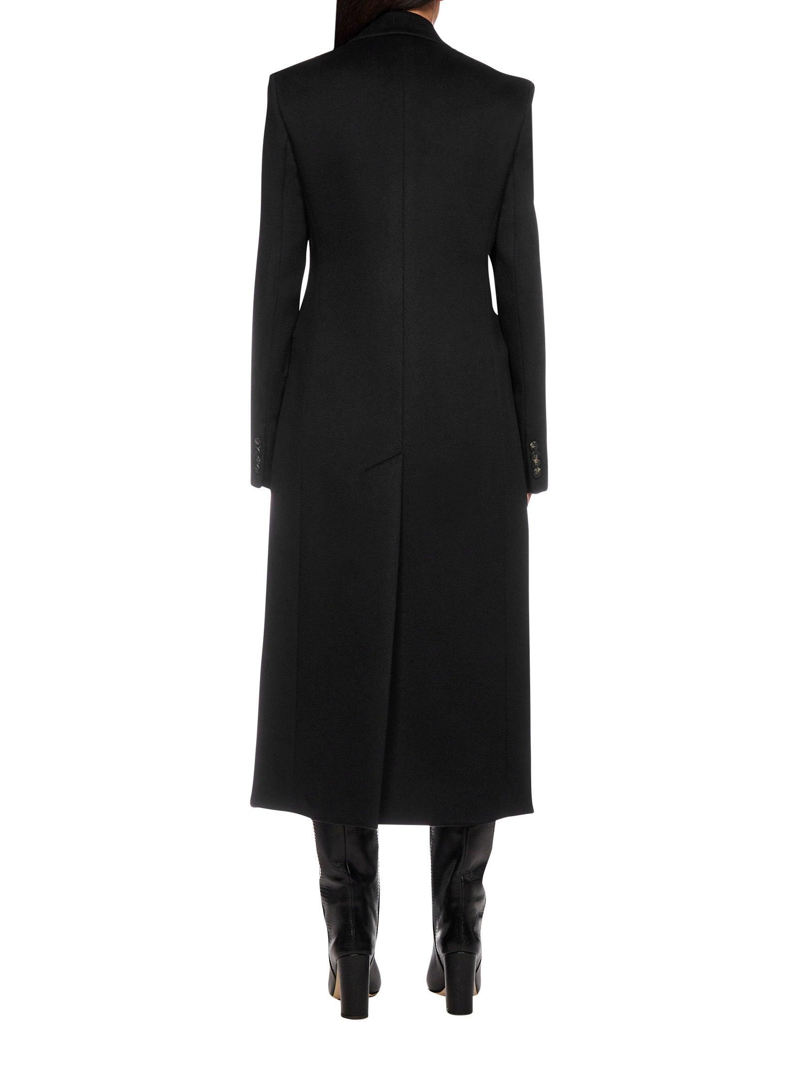 Manzoni 24 double-breasted maxi coat - Black