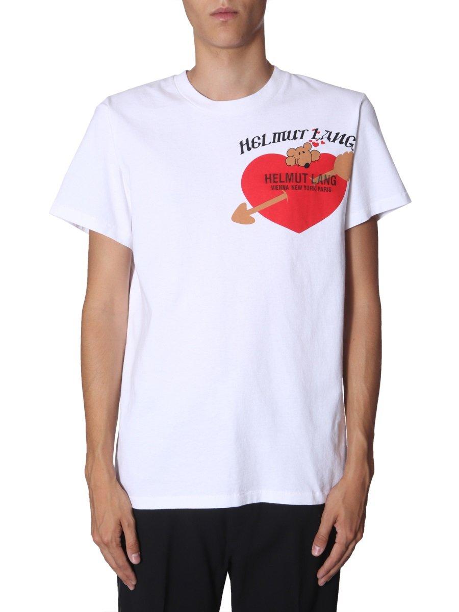 virksomhed Behov for Evne Helmut Lang Heart And Arrow Logo Print T-shirt in White for Men | Lyst