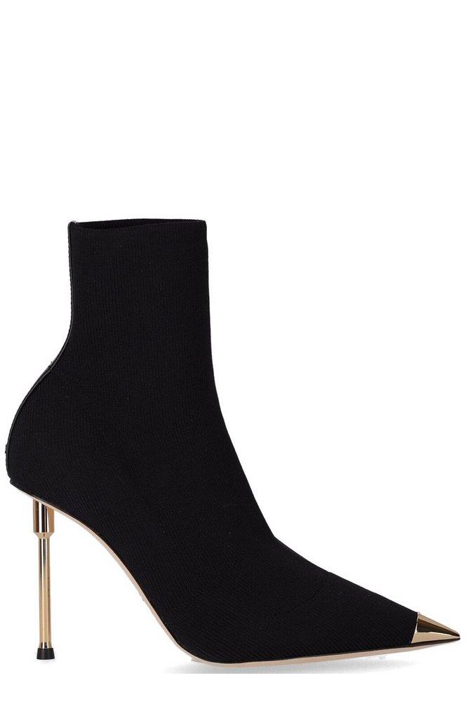 Elisabetta Franchi Pointed Toe Ankle Boots in Black | Lyst
