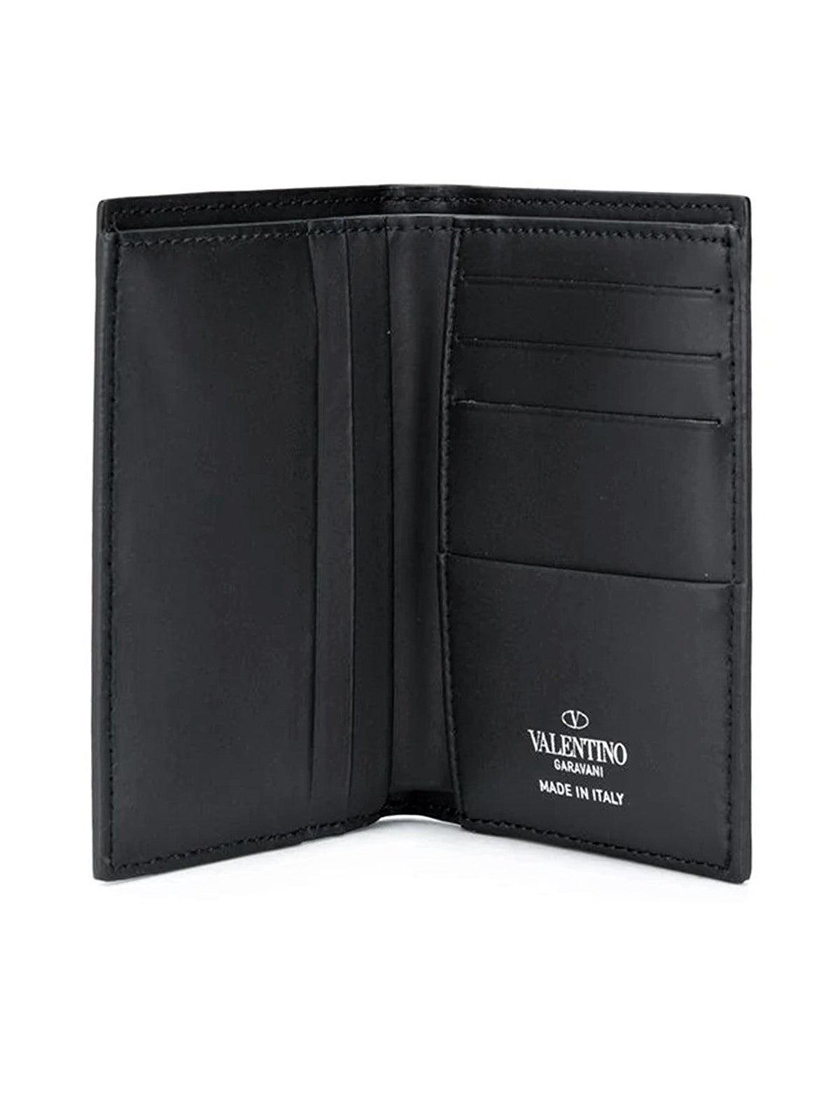 Valentino Leather Vltn Times Bifold Wallet in Black for Men - Lyst