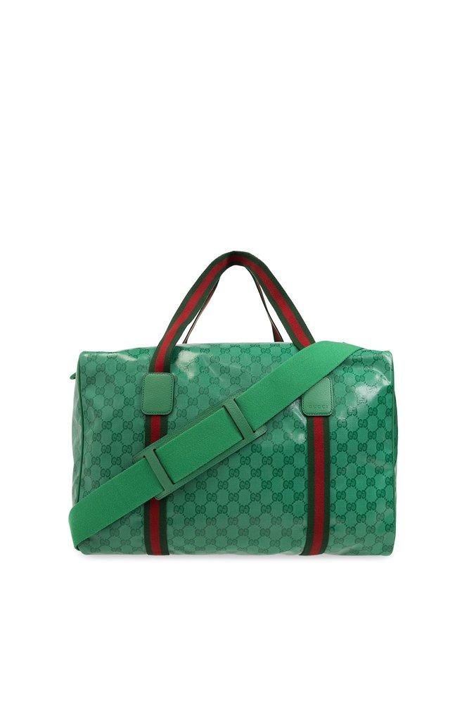 Jumbo GG Leather Travel Bag in Black - Gucci