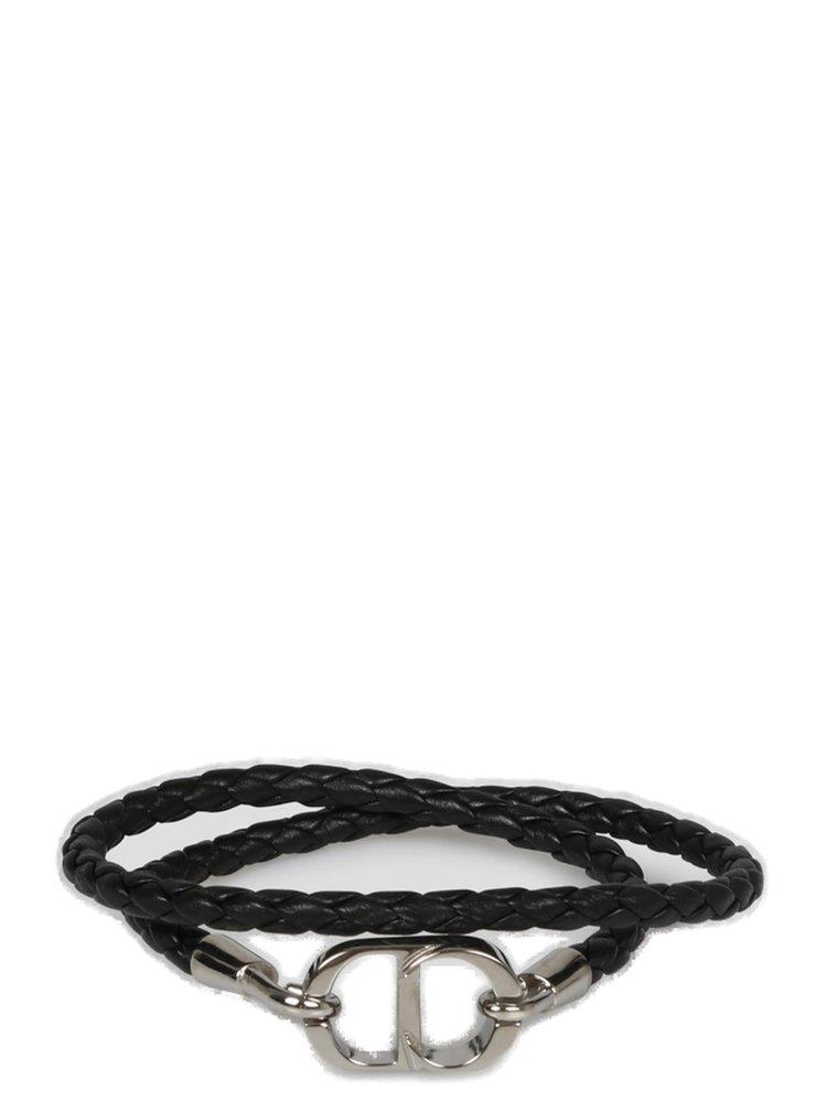 Dior Logo Plaque Braided Bracelet in Black for Men Lyst UK
