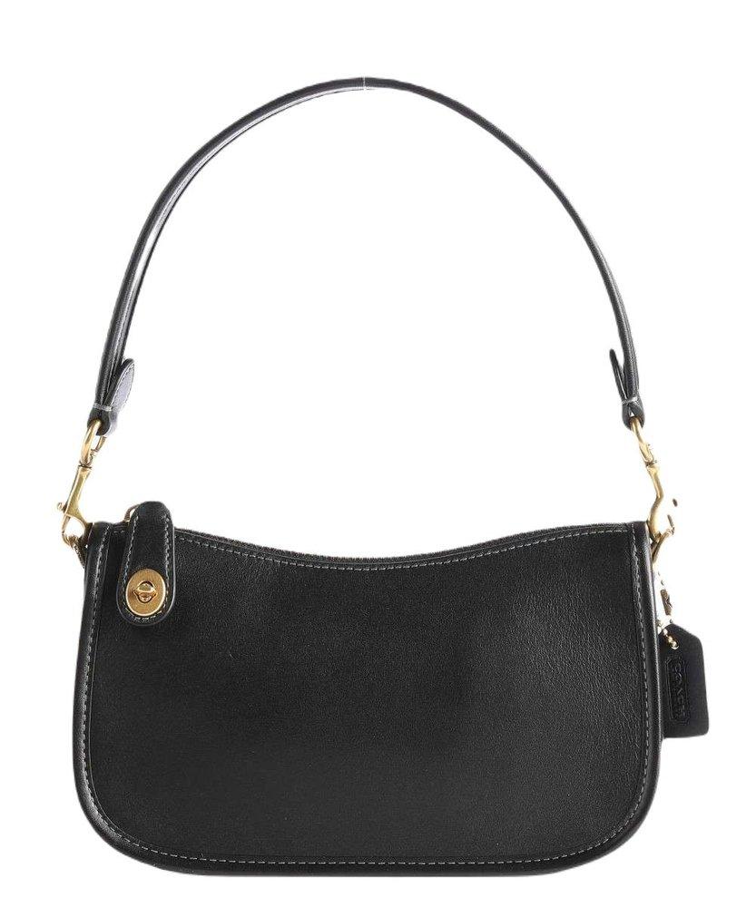 COACH Swinger Small Leather Shoulder Bag in Black