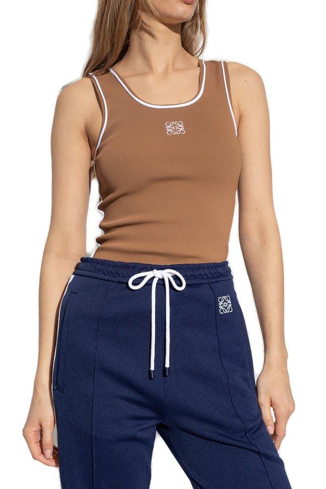 Loewe Top With Logo in Brown | Lyst