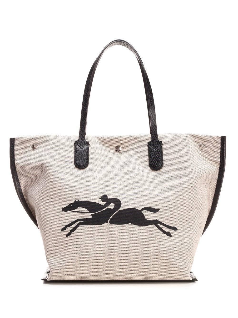 Longchamp Roseau Shopping Tote Bag in White | Lyst