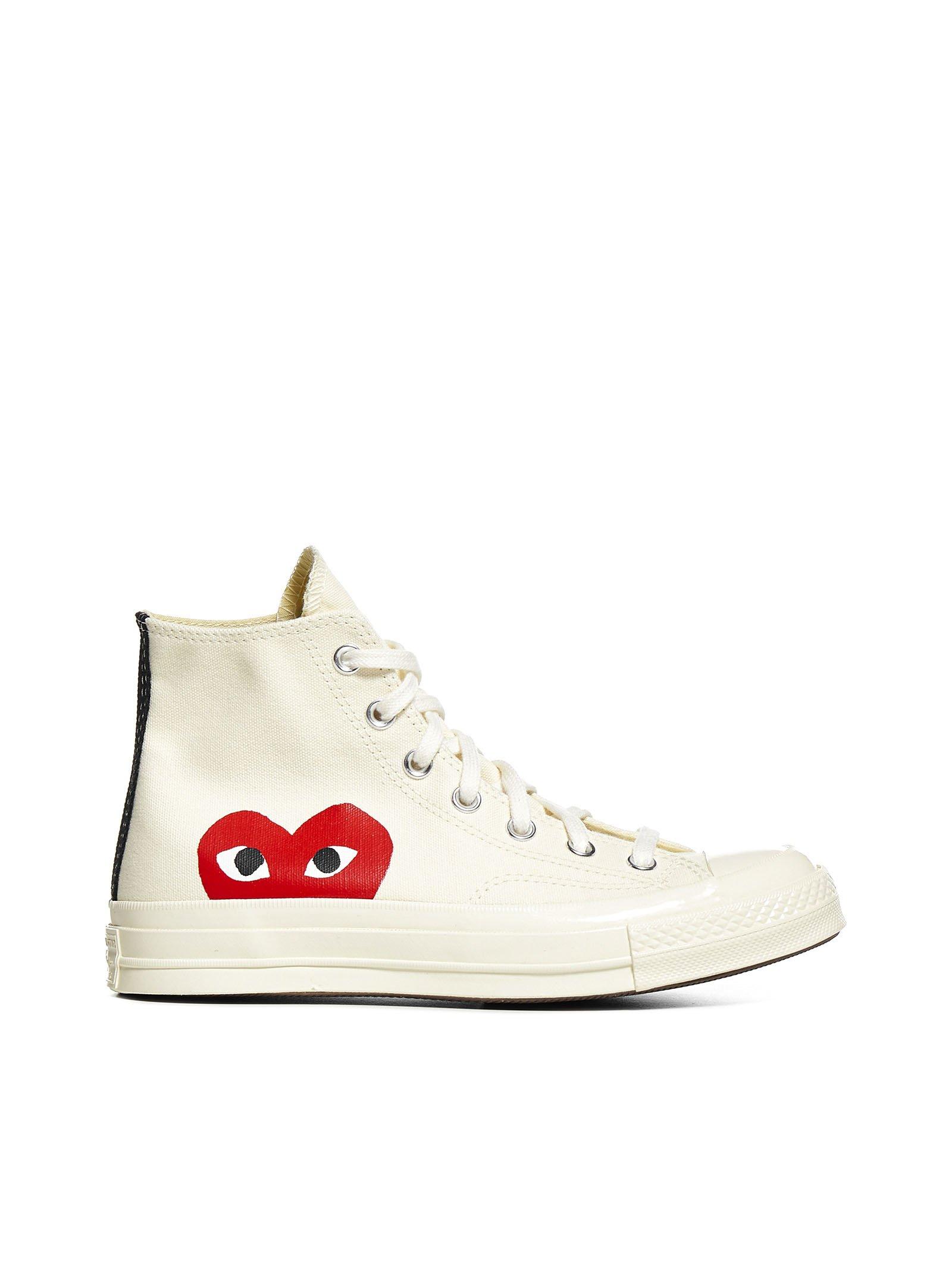 high top converse with heart