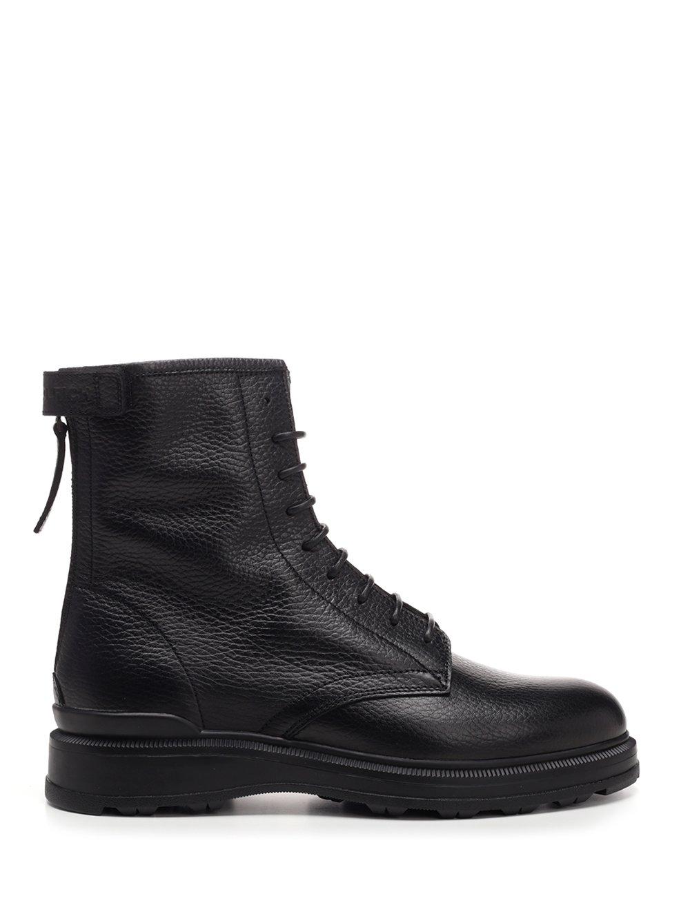 Woolrich Rubber Zip-up Combat Boots in Black - Lyst