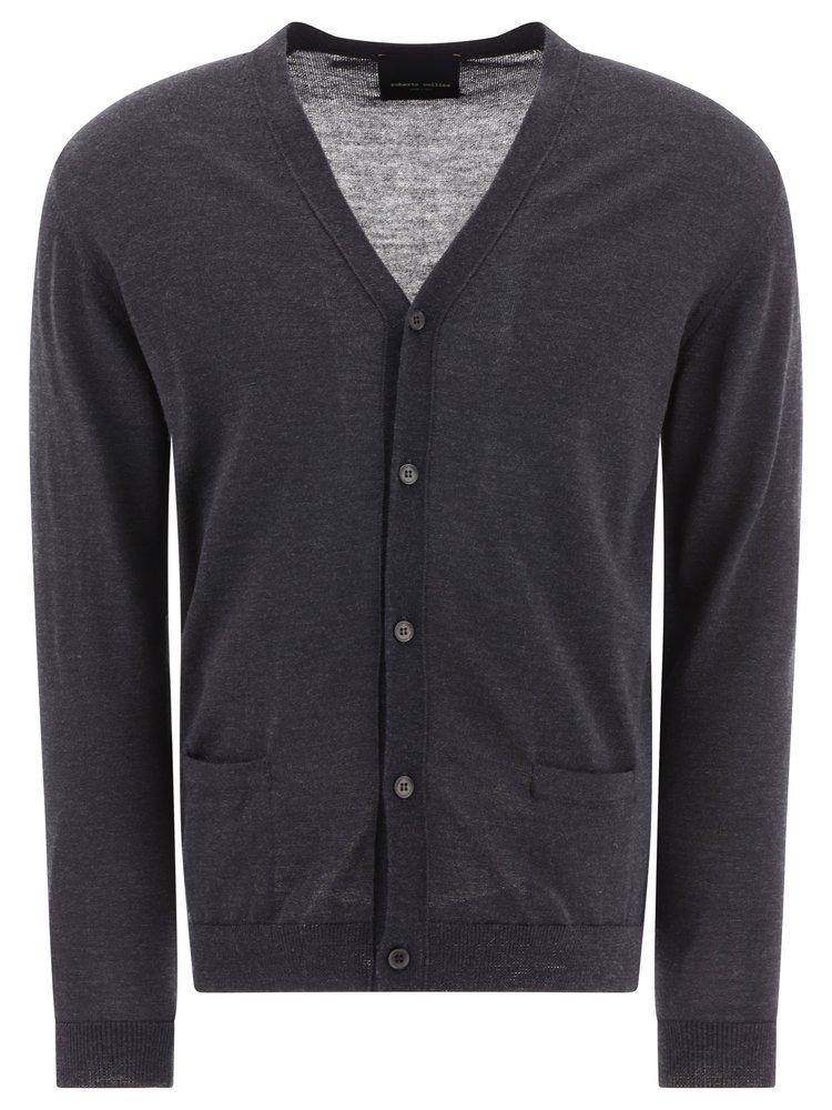 Grey button shop up sweater