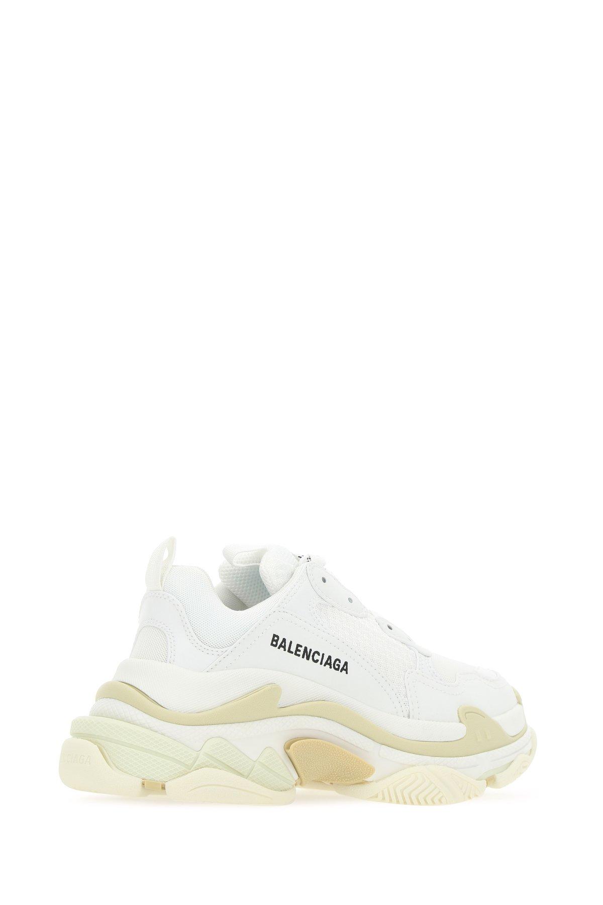 Balenciaga Triple S Sneakers In Mesh Leather in White - Save 70% - Lyst