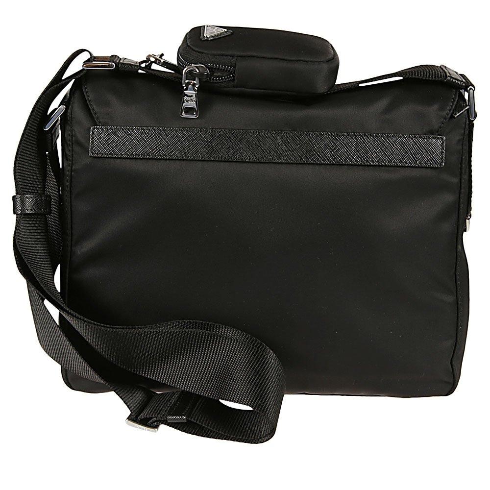 Prada Re-nylon Logo Plaque Buckle Fastened Shoulder Bag in Black
