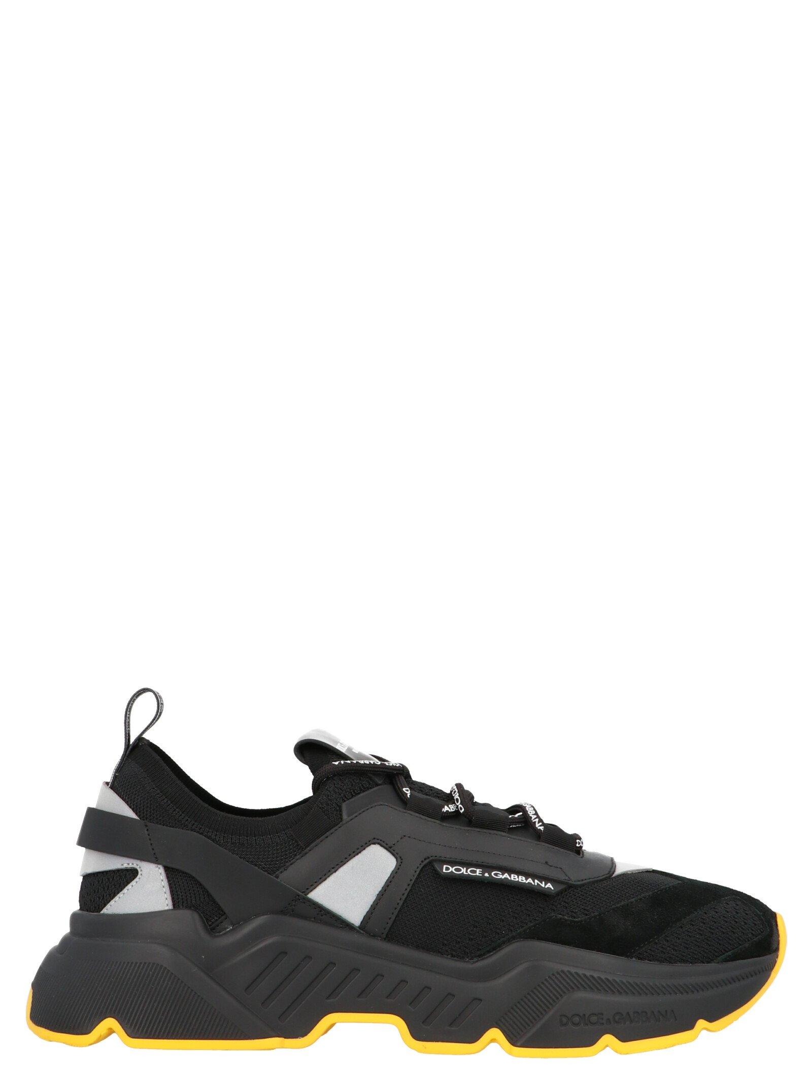 Dolce & Gabbana Daymaster Sneakers In Stretch Knit Fabric in Black 