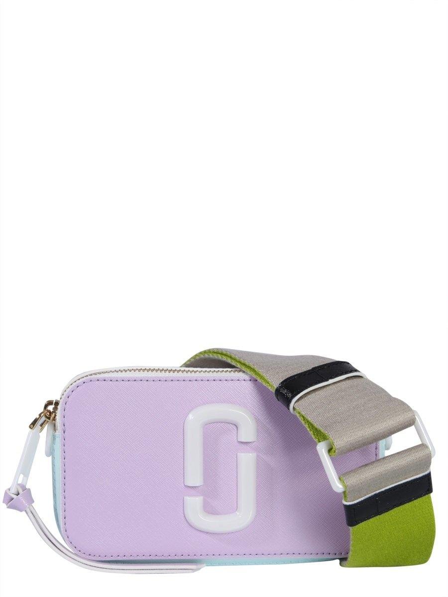 MARC JACOBS SNAPSHOT BAG IN PURPLE LEATHER
