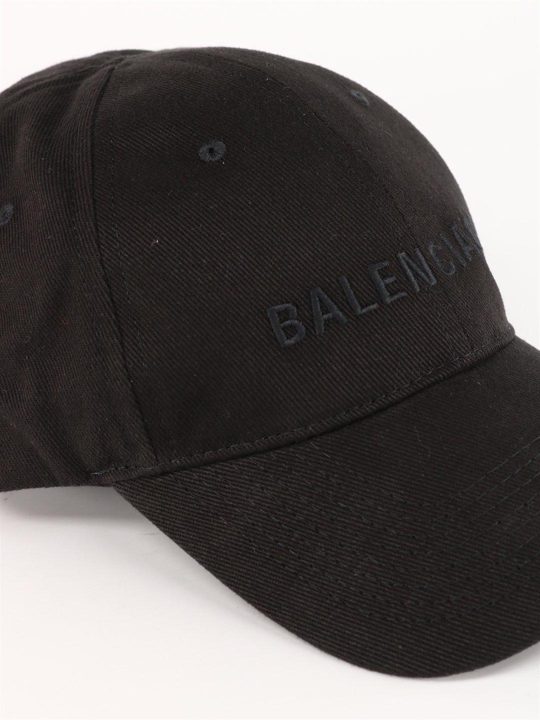 Balenciaga Cotton Logo-embroidered Baseball Cap in Black for Men - Save ...