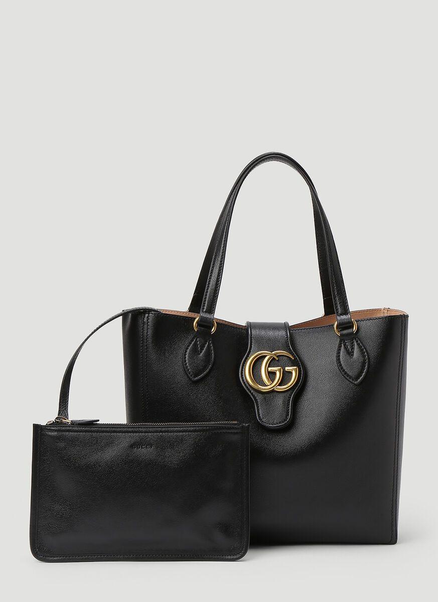 Gucci Small Tote With Double G in Black