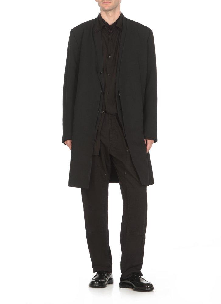 ジャケット・アウター 23SS y's Yohji Yamamoto NO COLLAR JACKET Yohji Yamamoto Army Gabardine No-Collar Jacket in Black for