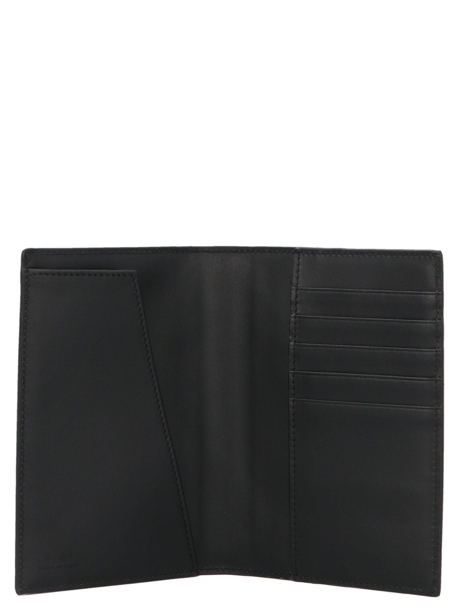 Fendi Leather Ff Motif Passport Holder for Men Lyst