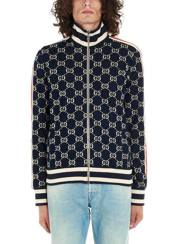 Gucci GG Jacquard Jacket in Blue for Men | Lyst