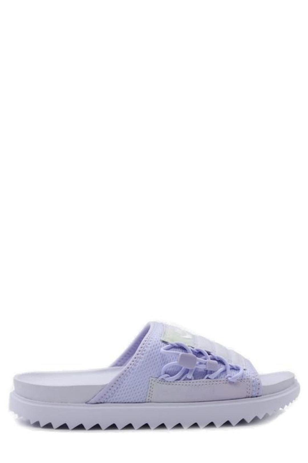 Nike Asuna Logo Embroidered Slides in Purple | Lyst